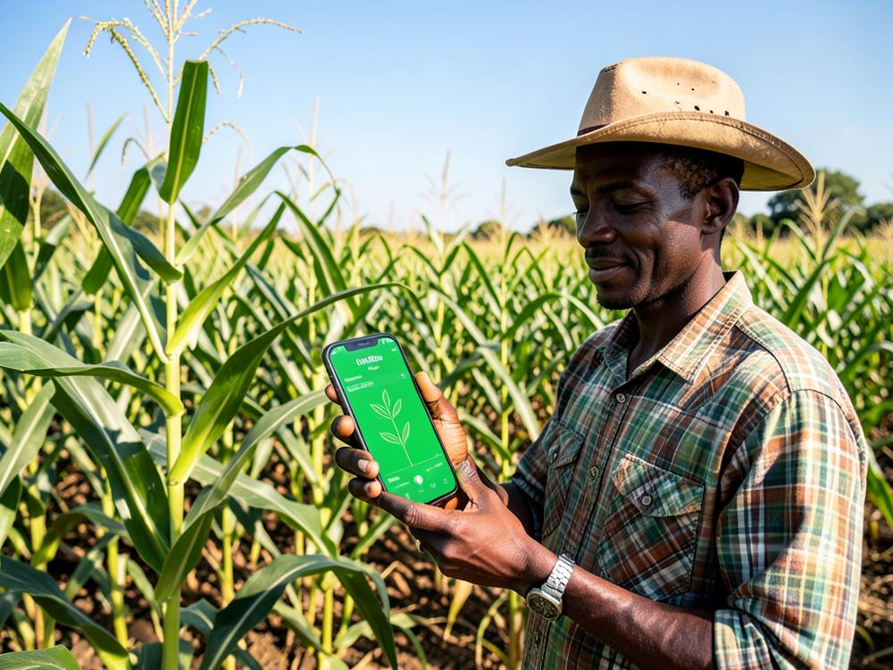 Operator viewing a live monitoring dashboard on a phone in the field